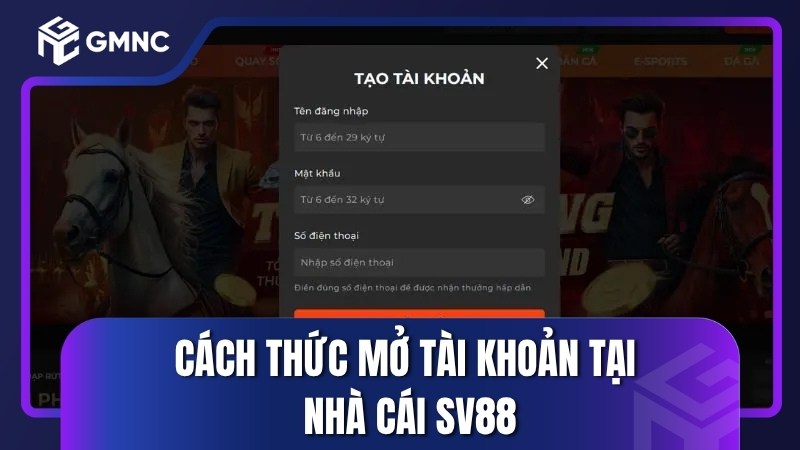 Cách thức mở tài khoản tại nhà cái SV88