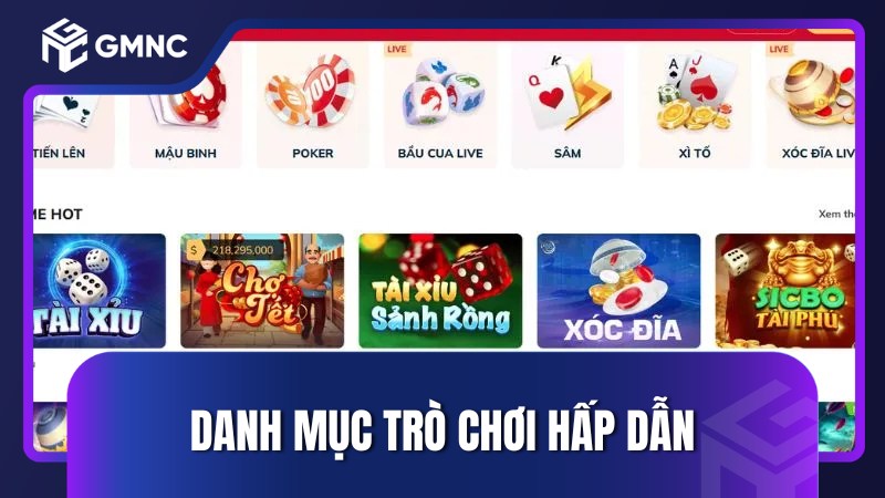 Danh mục trò chơi hấp dẫn