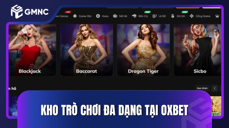 Kho trò chơi đa dạng tại Oxbet