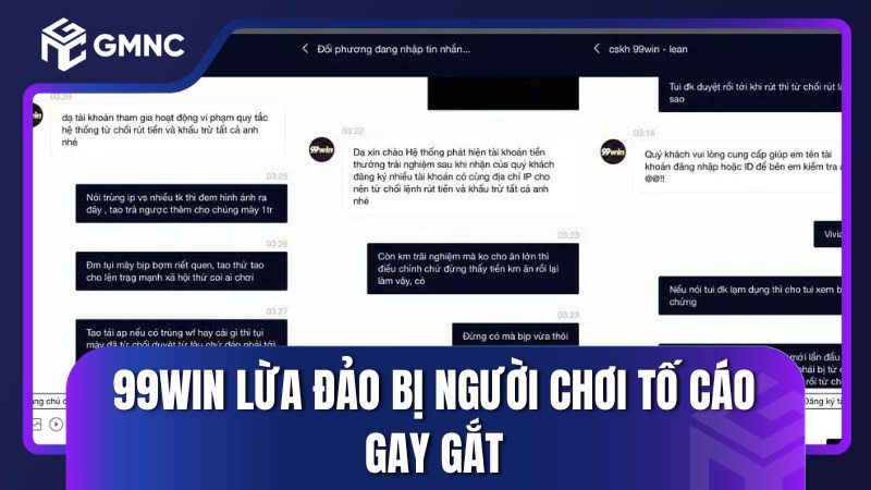 99win lừa đảo bị người chơi tố cáo gay gắt