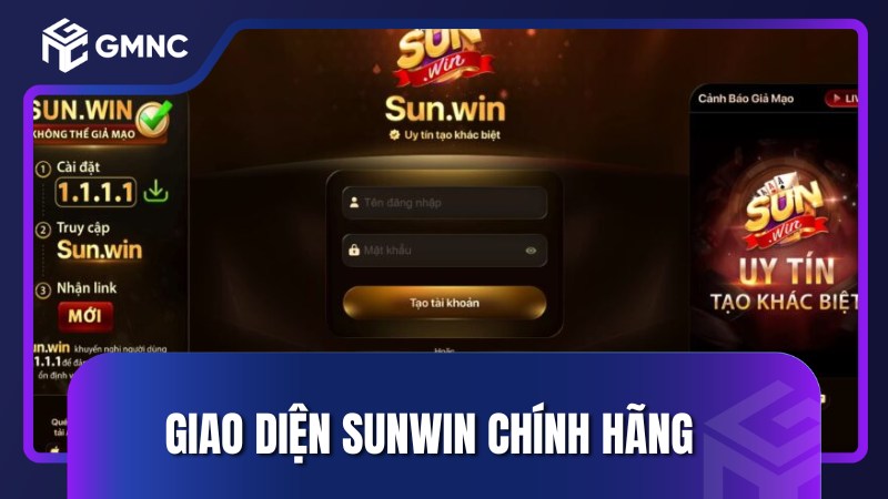 Giao diện Sunwin chính hãng
