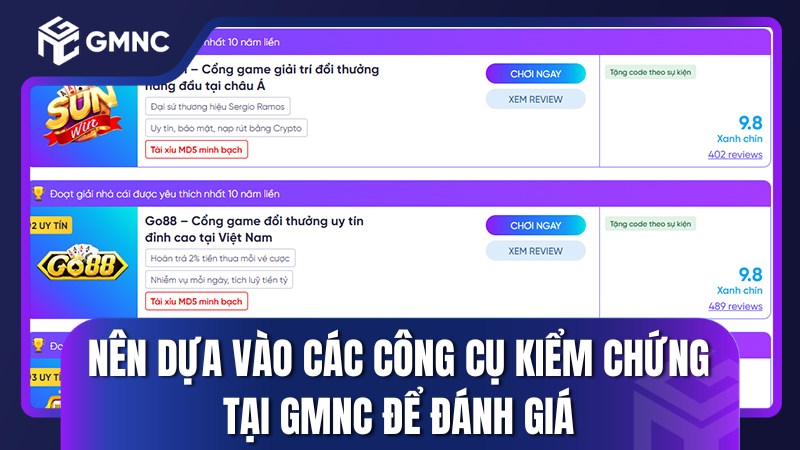Nên dựa vào các công cụ kiểm chứng tại GMNC để đánh giá